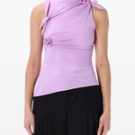 Top asimmetrico in lilla Coperni - donna 