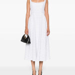 Abito smanicato a righe in bianco Alessandra Rich - donna 