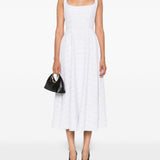 Abito smanicato a righe in bianco Alessandra Rich - donna 
