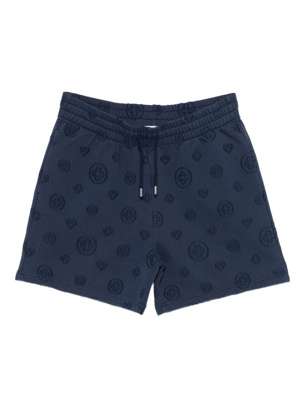 Pantaloncini sportivi con coulisse in vita a fantasia in blu Casablanca - uomo 