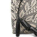 Borsa a mano julia all'uncinetto in nero e crema Magda butrym - donna 