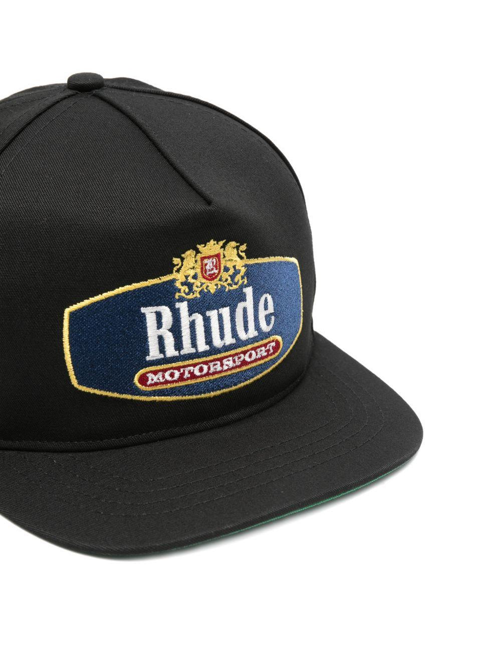 Cappellino da baseball con logo applicato in nero Rhude - uomo 