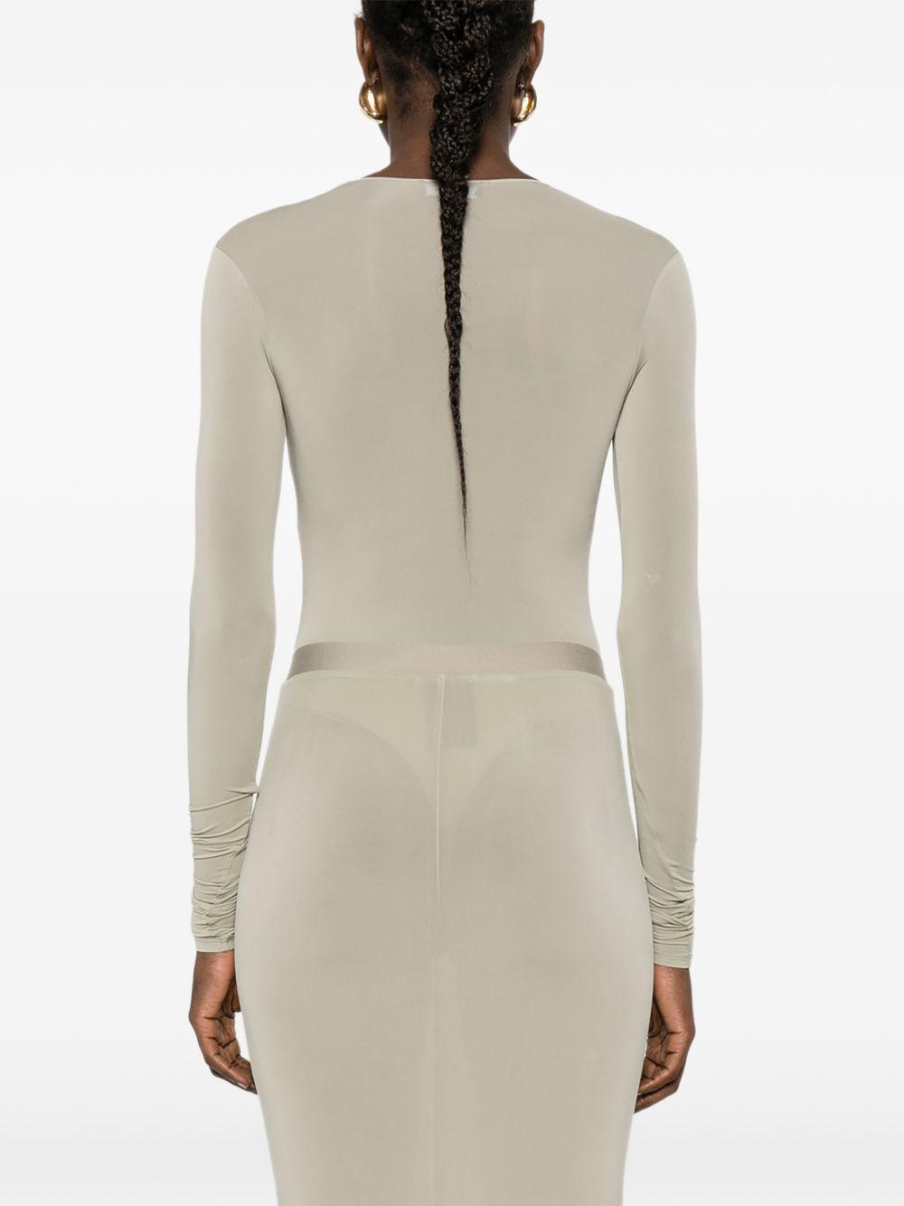 Body semi trasparente in verde Wardrobe.Nyc - donna 