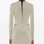 Body semi trasparente in verde Wardrobe.Nyc - donna 