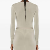 Body semi trasparente in verde Wardrobe.Nyc - donna 