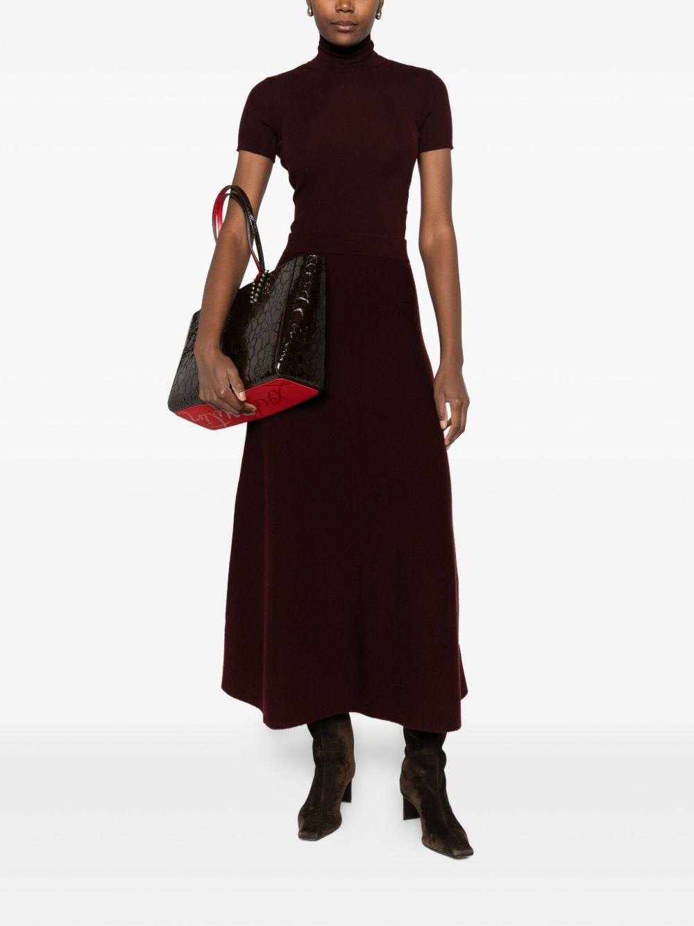 Gonna svasata in lana e cachemire giberna in bordeaux Maxmara - donna 