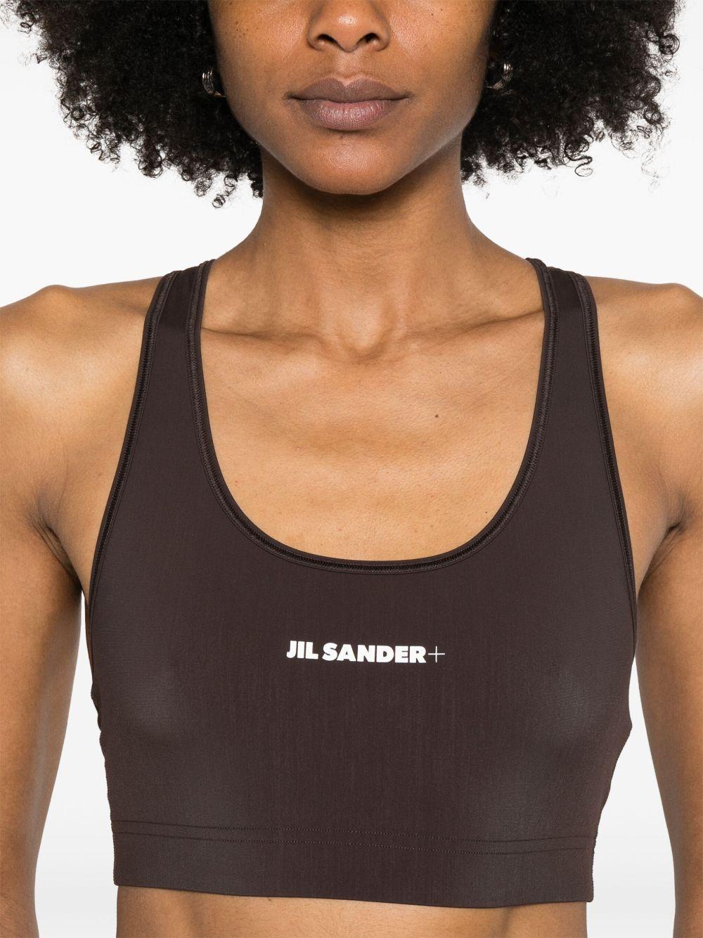 Reggiseno sportivo con logo in marrone Jil Sander - donna 