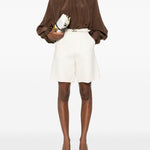 Shorts sartoriali con cintura in bianco R2w - donna 
