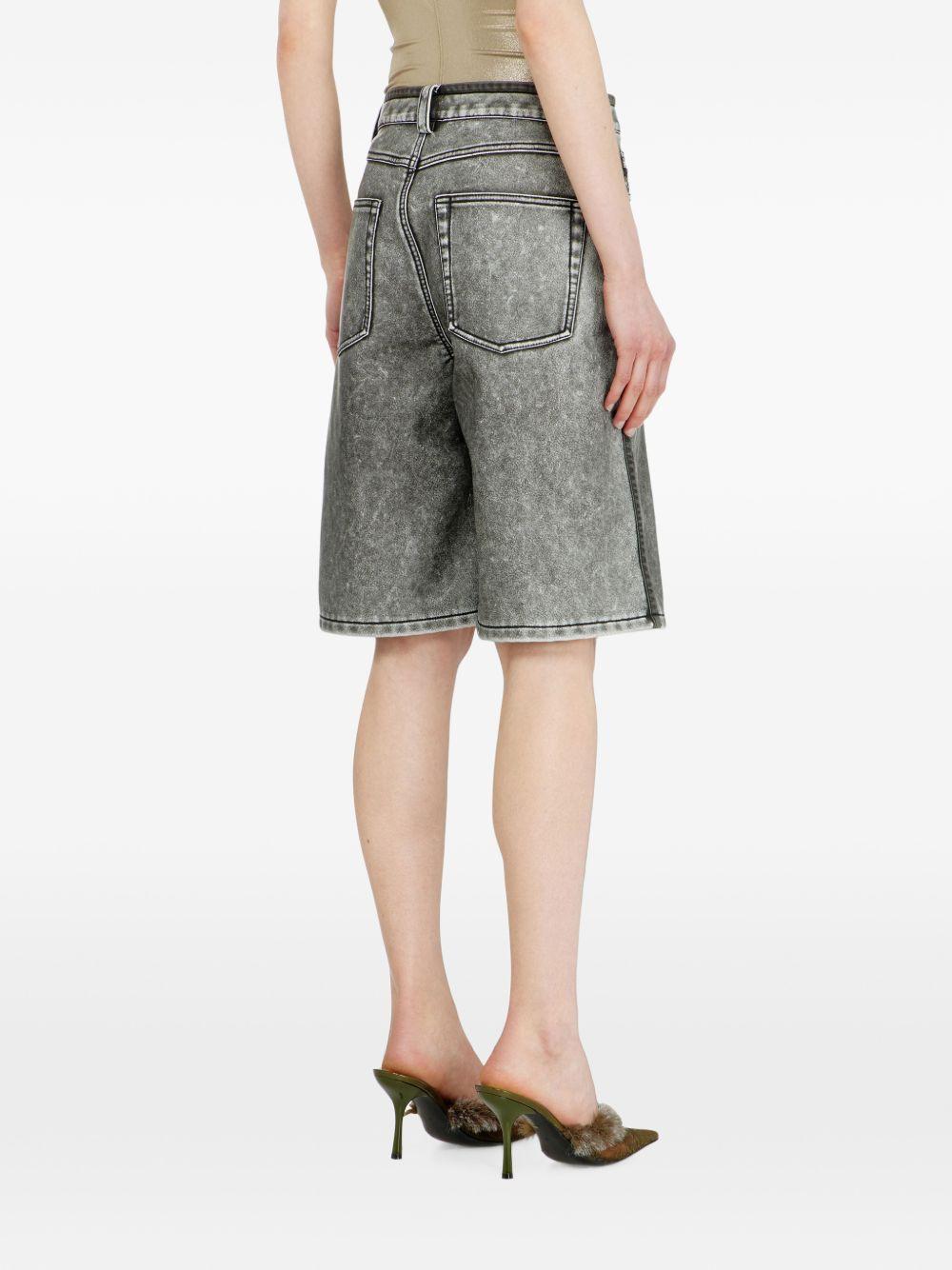 Bermuda in PU in grigio Diesel - donna 