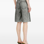 Bermuda in PU in grigio Diesel - donna 