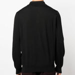 Polo a maniche lunghe in nero Brunello cucinelli - uomo 