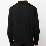 Polo a maniche lunghe in nero Brunello cucinelli - uomo 