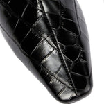 Stivali a gamba larga con effetto pelle di coccodrillo in nero Toteme - donna 