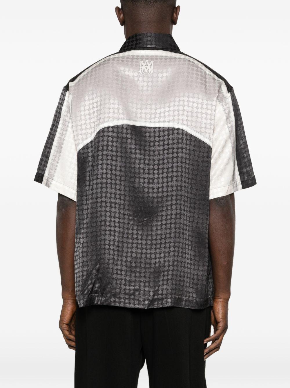Camicia con inserto geometrico in bianco e nero AMIRI - uomo 