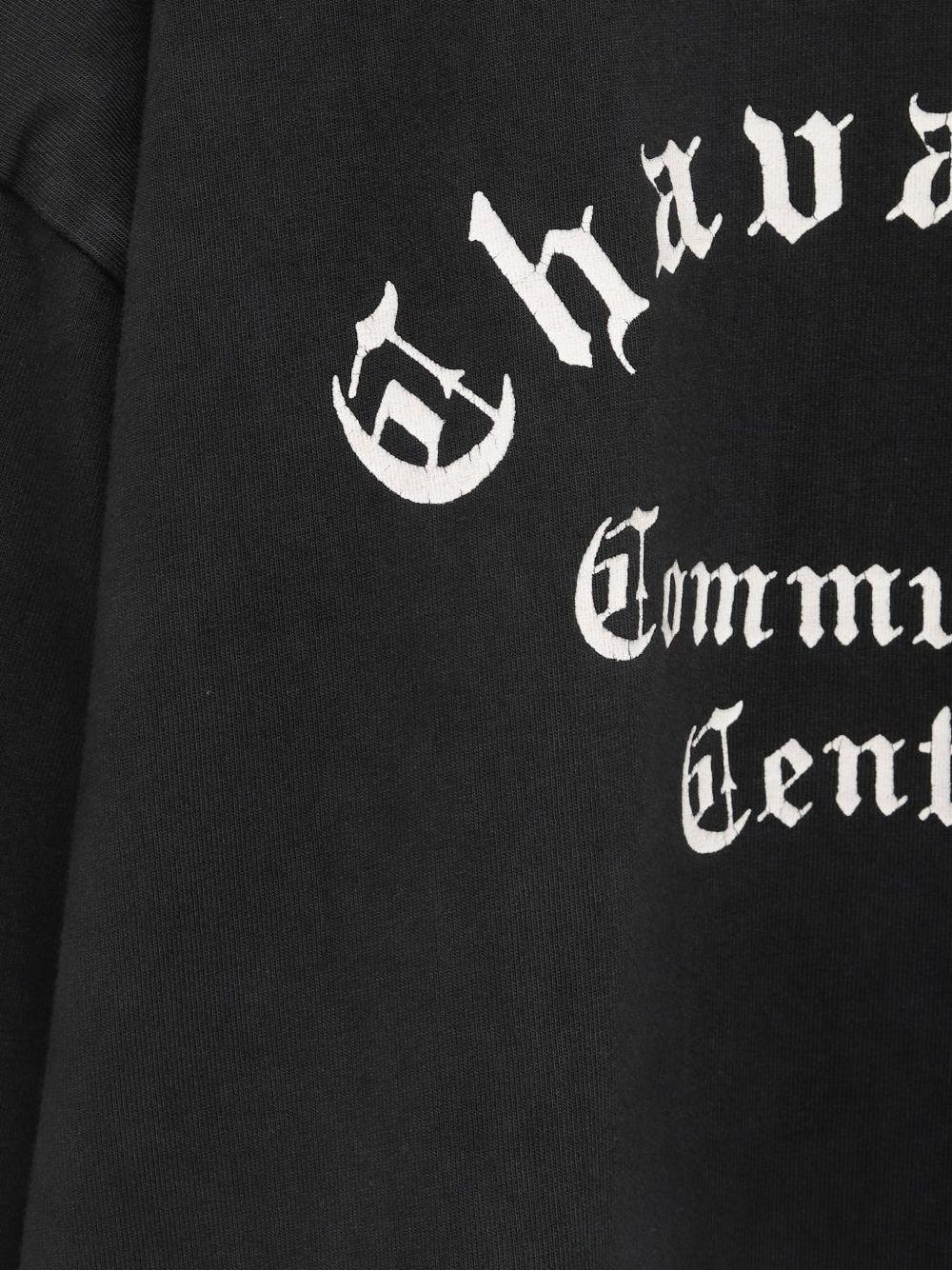 T-shirt Chavarria con stampa in nero Willy chavarria - uomo 