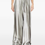 Pantaloni a gamba ampia elasticizzati in argento Diesel - donna 