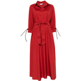 Abito a camicia con pieghe in rosso Max Mara - donna 