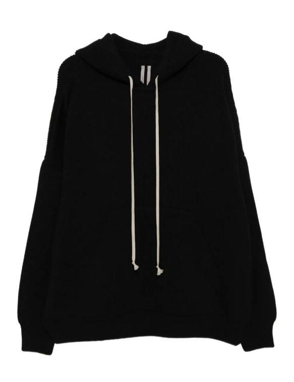 Felpa in lana con cappuccio hun Rick owens - uomo 
