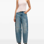 Jeans a pannelli in blu Ganni - donna 