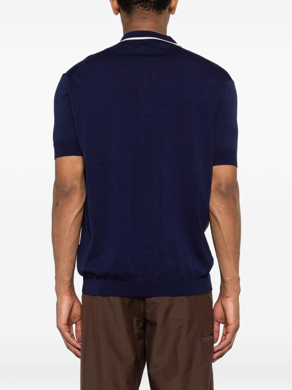 Polo a maniche corte in blu Grayed - uomo 