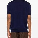 Polo a maniche corte in blu Grayed - uomo 