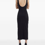 Abito midi in cotone opaque in nero Wardrobe NYC - donna 