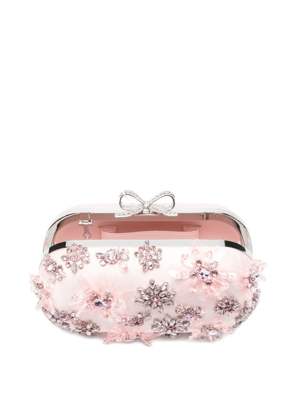 Clutch con decorazione in rosa Self-Portrait - donna 