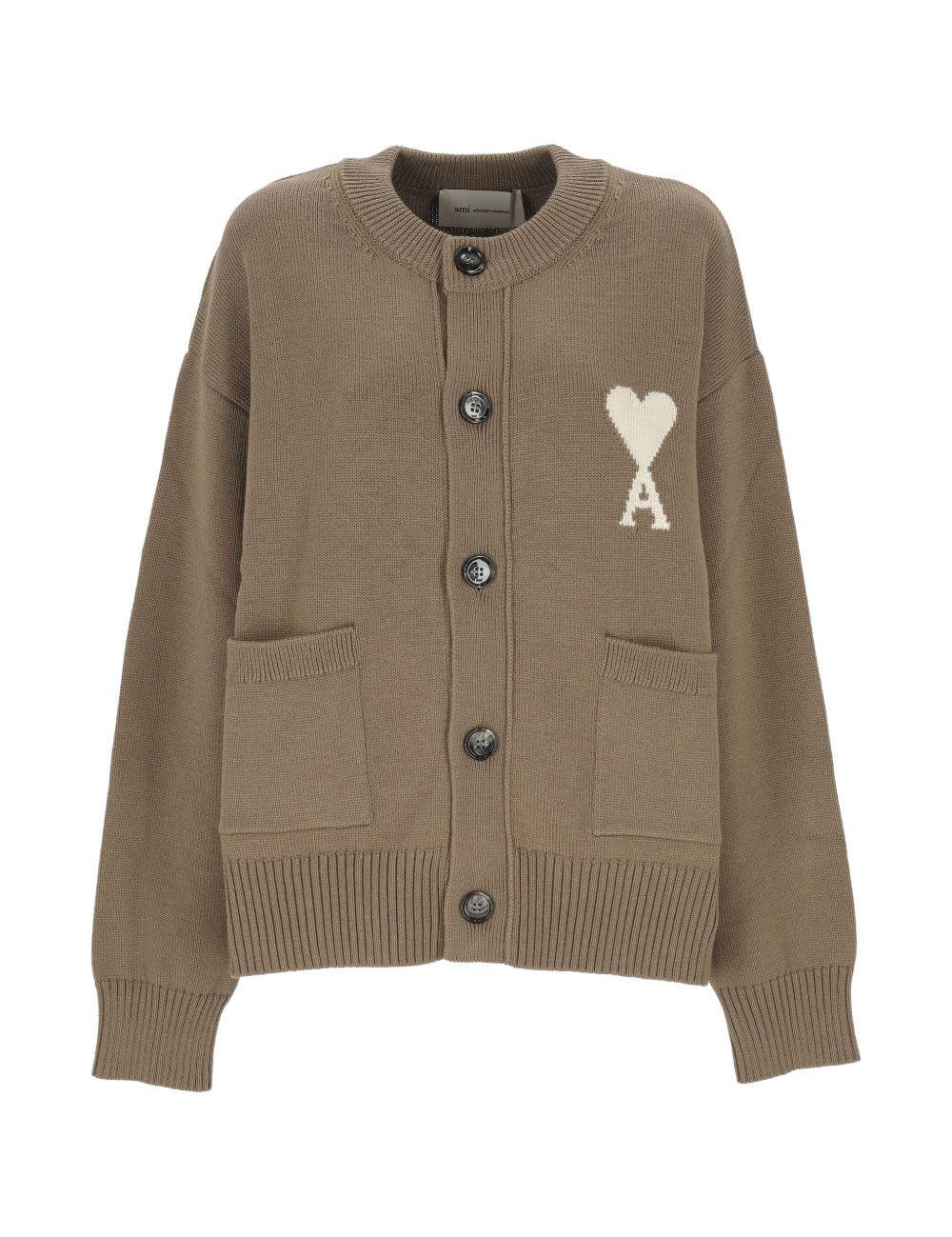 Cardigan ami de coeur in beige Ami paris - unisex 