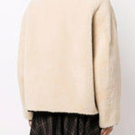 Giacca in shearling in bianco Toteme - donna 