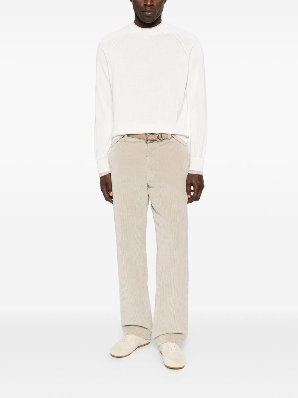 Maglia girocollo in bianco e beige Eleventy - uomo 