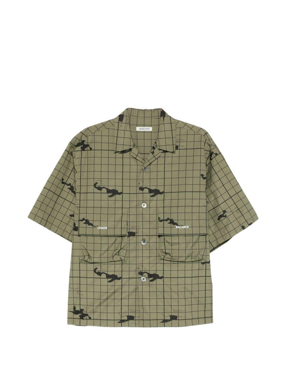 Camicia a quadri in verde Undercover - uomo 