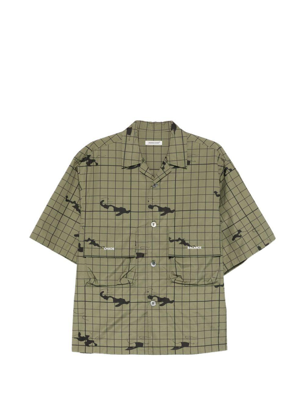 Camicia a quadri in verde Undercover - uomo 