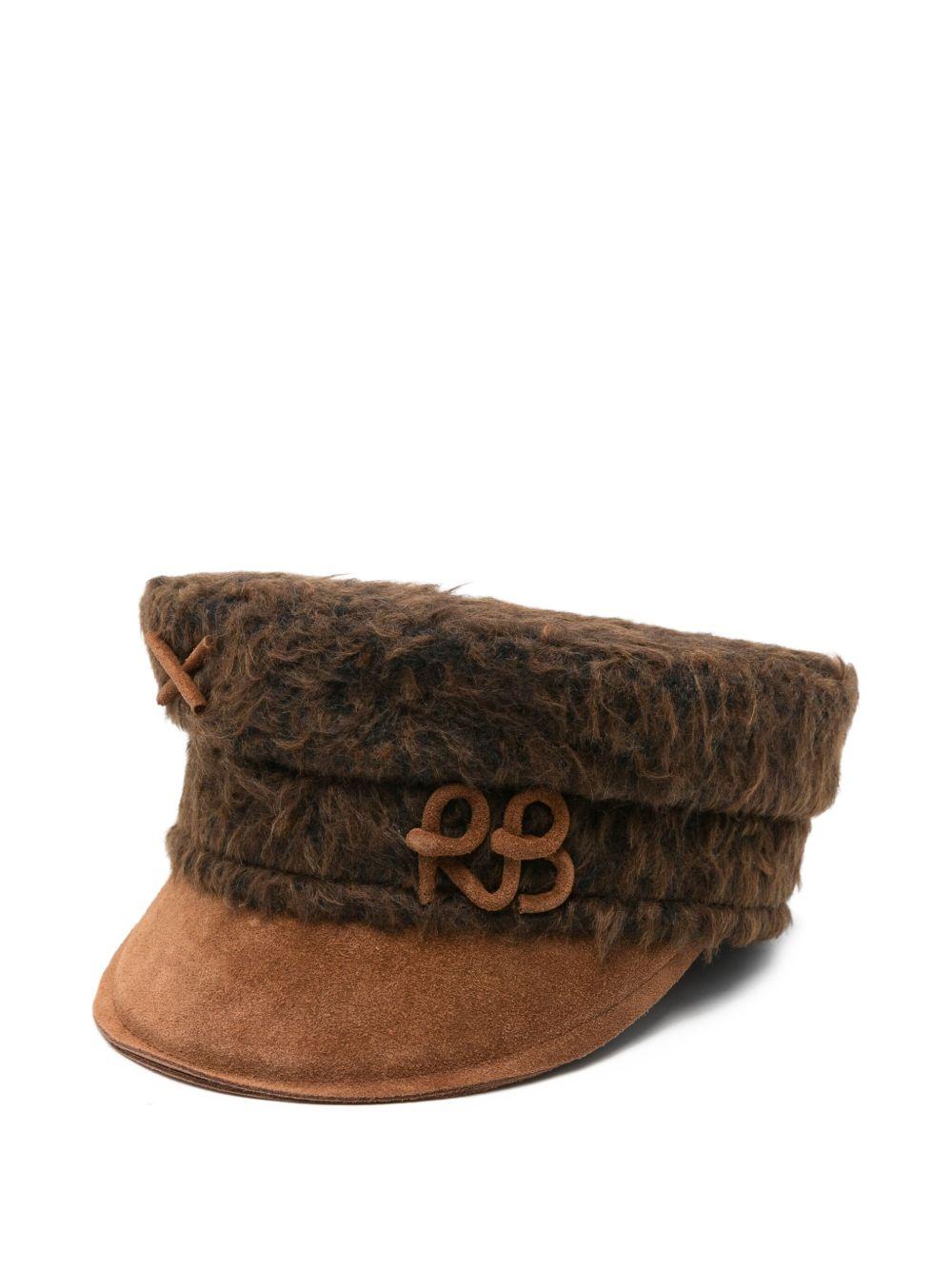 Cappello baker boy in pelliccia sintetica in marrone Ruslan baginskiy - donna 