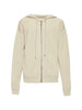 Felpa con zip in beige Rick owens - uomo