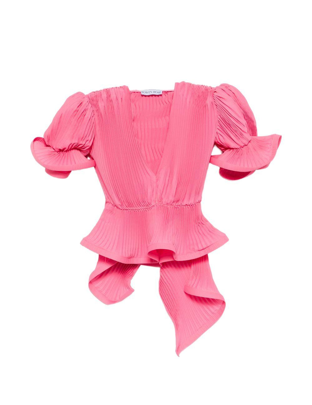 Top con ruches in rosa Rowen rose - donna 