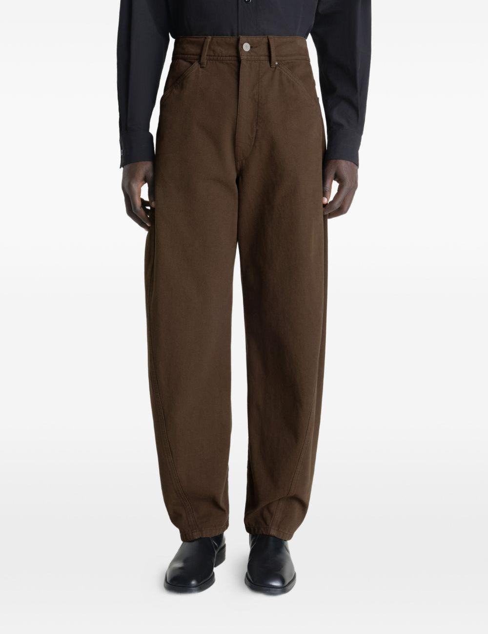 Denim carrot con tasche in marrone Lemaire - uomo 