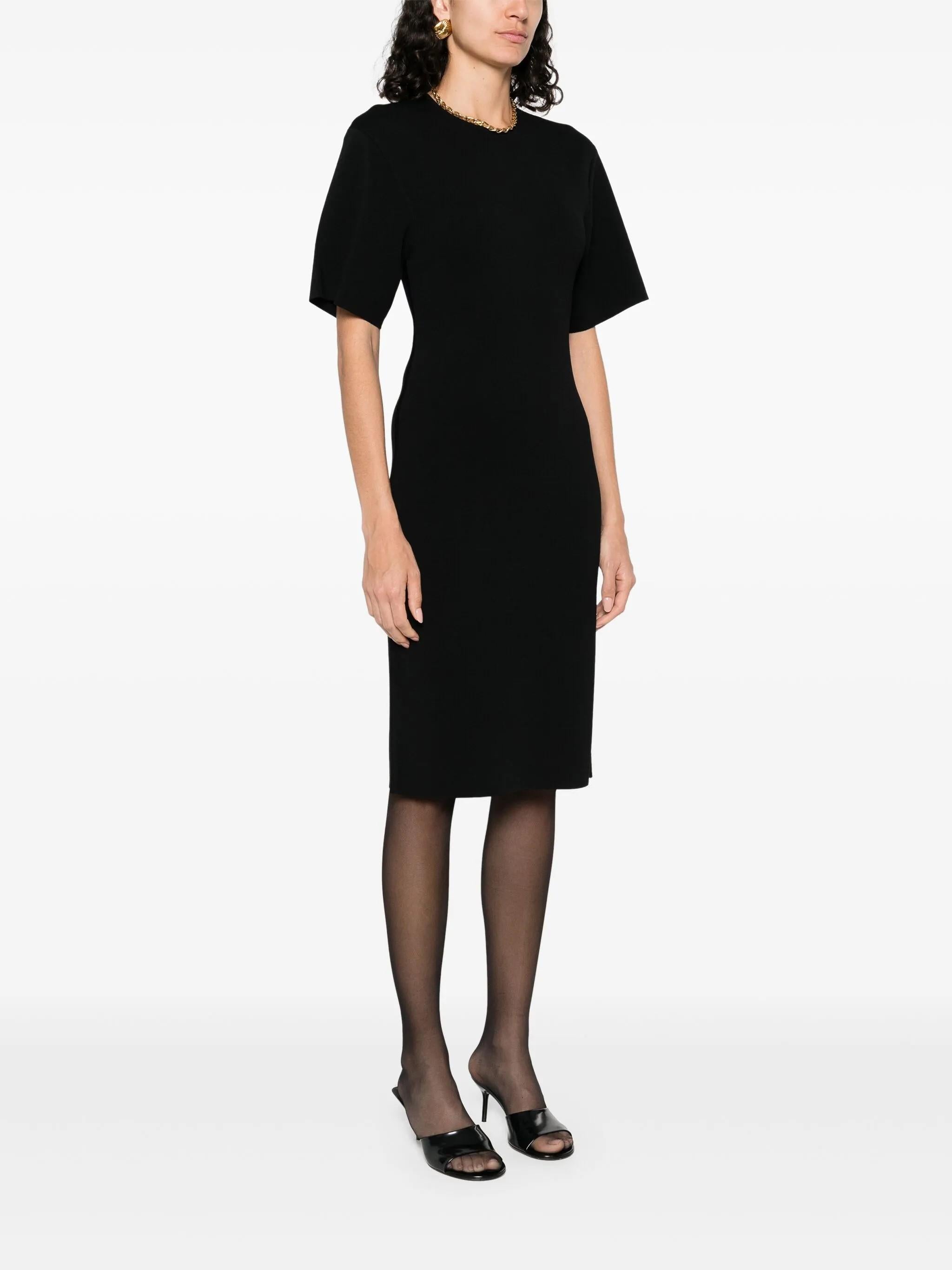 Abito midi in maglia fine in nero Toteme - donna 