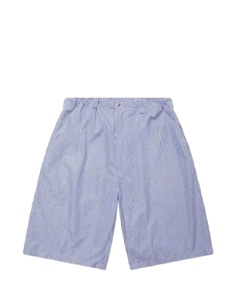 Shorts a righe toluca in celeste Willy chavarria - uomo 
