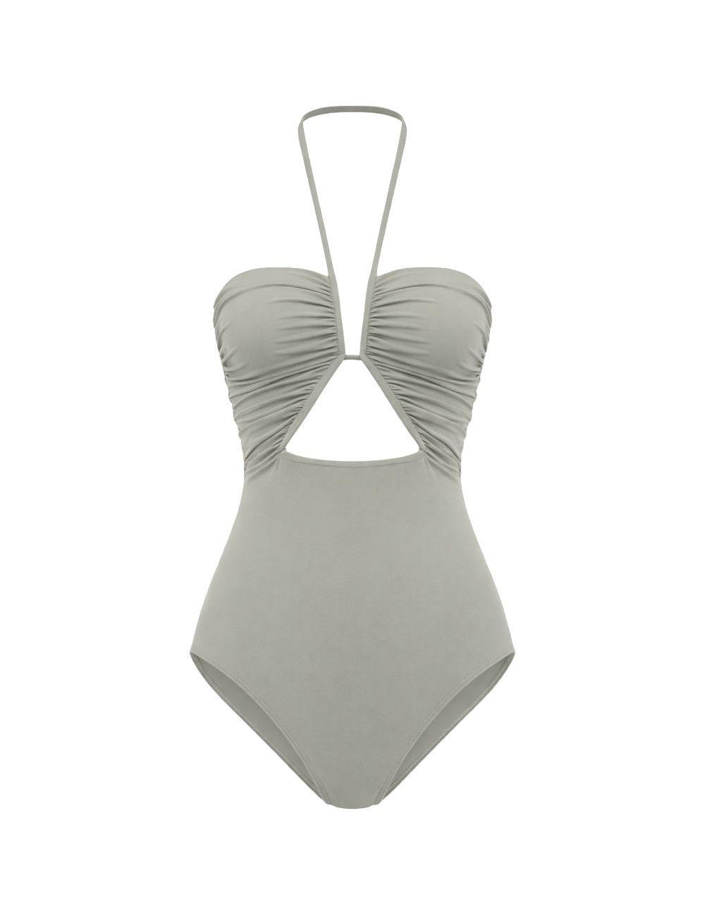 Costume da bagno con dettaglio cut-out in grigio Rick owens - donna 