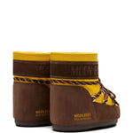 Stivali da neve con lacci e logo in giallo e marrone Moon boot x guest in residence - donna 