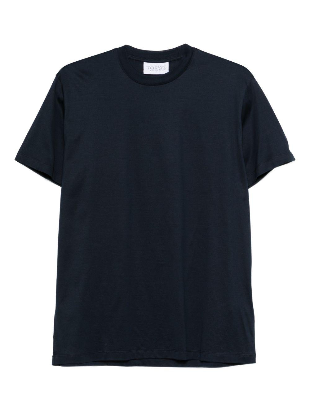 T-shirt a maniche corte in blu Tokyo luxury brand - uomo 