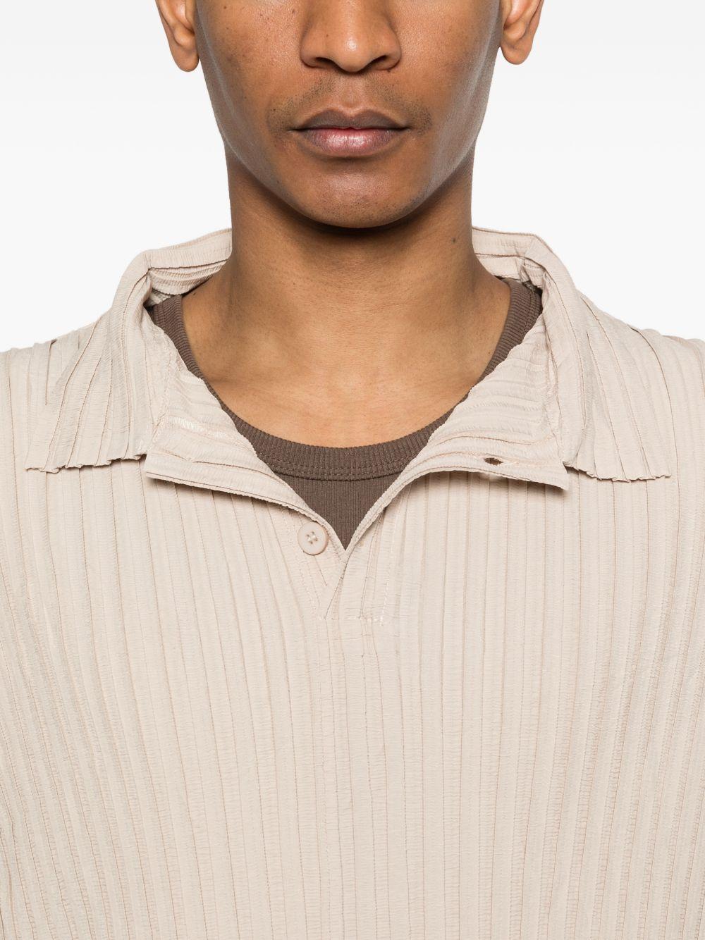 Polo a maniche lunghe in beige Gongdid design - uomo 