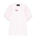 T-shirt con maniche a palloncino in rosa Simone rocha - donna 