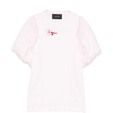 T-shirt con maniche a palloncino in rosa Simone rocha - donna 