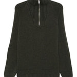Maglione con mezza zip e toppa sui gomiti in verde Fay - uomo 