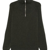 Maglione con mezza zip e toppa sui gomiti in verde Fay - uomo 