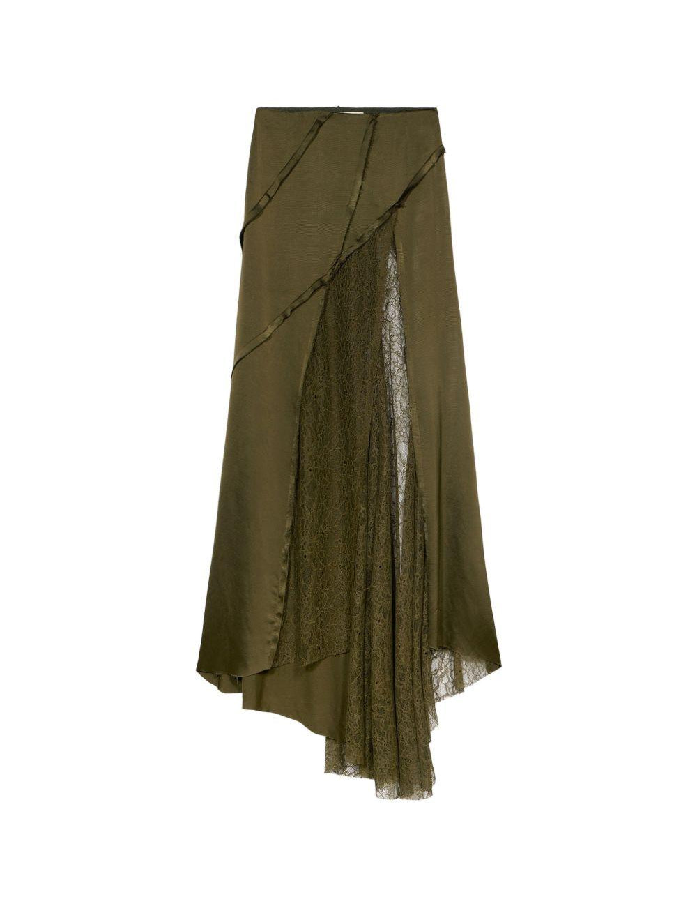 Gonna con strato in pizzoin verde Blumarine - donna 