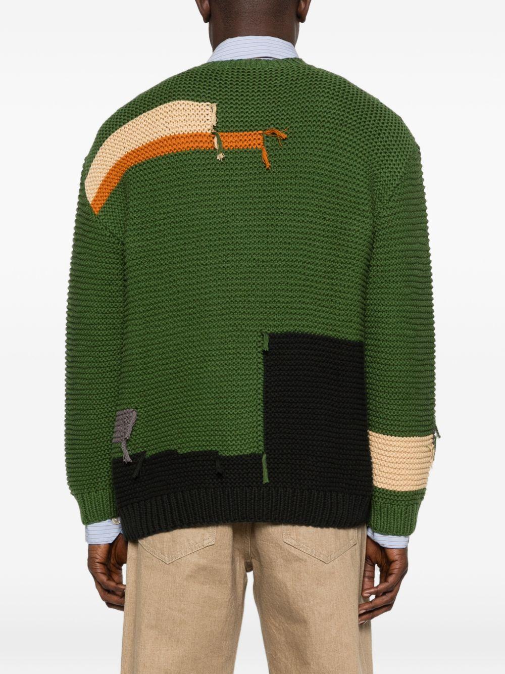 Maglione con dettagli patch in verde Ymc - uomo 