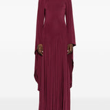 Abito lungo drappeggiato in borgogna Alberta Ferretti - donna 