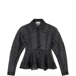Camicia a pois in nero Ganni - donna 